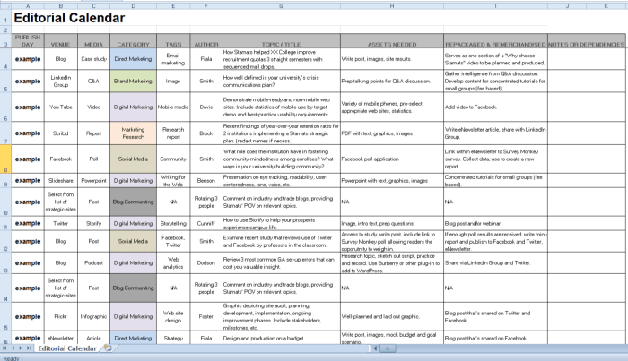 Creating a Blog Editorial Calendar